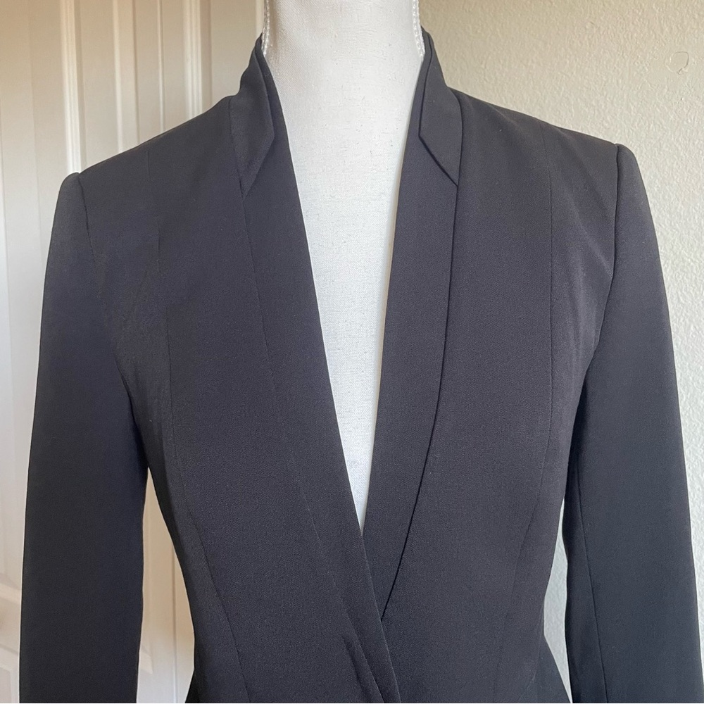 WHBM Blazer Women’s XS Black Long Sleeve One Button Career Gorpcore Office Chic - Picture 2 of 16